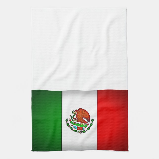 Mexico Flag Stylized Towel (Vertical)