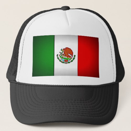 Mexico Flag Stylized Trucker Hat