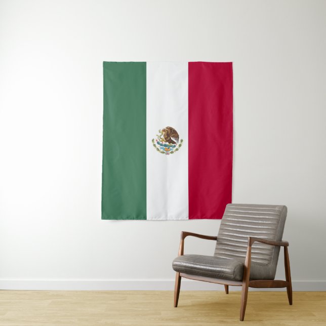 Mexico flag tapestry (In Situ)