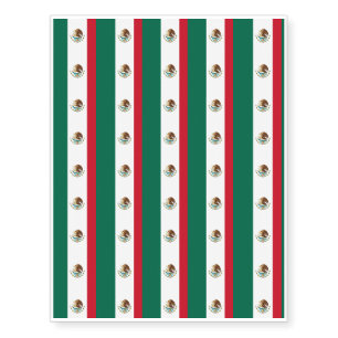 Mexico Flag Temporary Tattoos