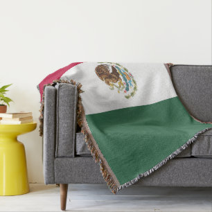 Mexico flag throw blanket