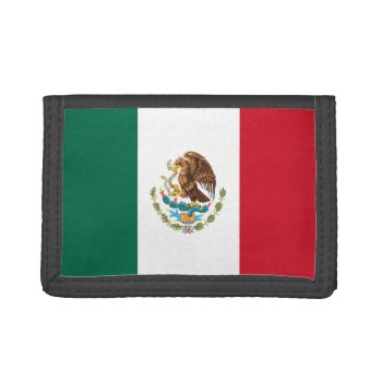 Mexico Flag Trifold Nylon Wallet by AZ_DESIGN at Zazzle