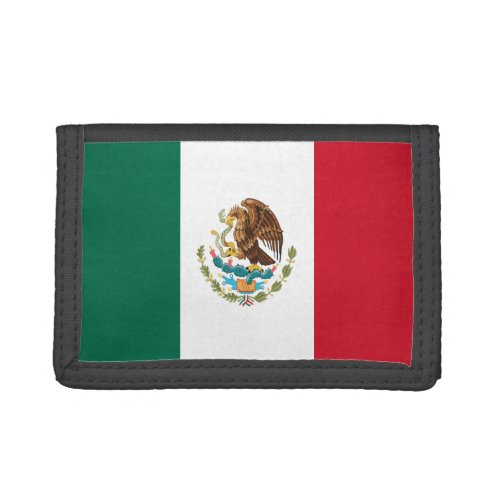 Mexico Flag TriFold Nylon Wallet