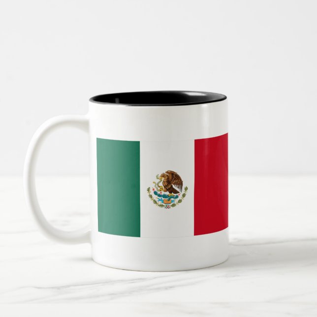 Mexico Flag Two-Tone Coffee Mug (Left)