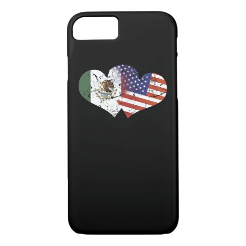 Mexico Flag USA Flag Mexican Independence Day iPhone 87 Case