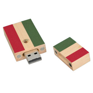 Mexico flag wood flash drive