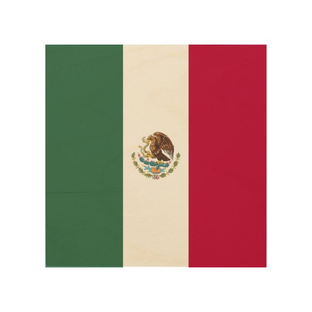 Mexico flag wood wall art (Front)