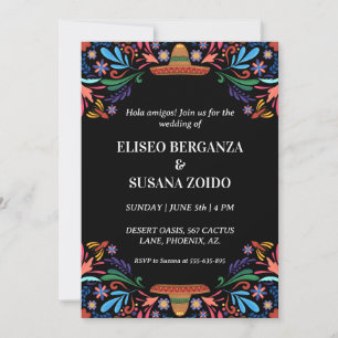 mexico floral mexican wedding invitations