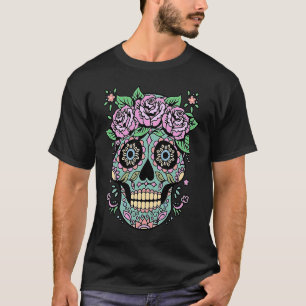 Mexico Floral Sugar Skull Day of the Dead Dia De L T-Shirt