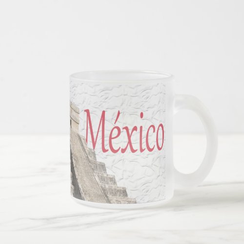 Mexico Frosted Glass Coffee Mug