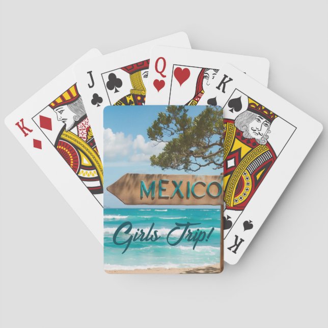 Mexico GIRLS TRIP! Fun  Poker Cards (Back)
