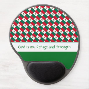 MEXICO God Refuge Strength Christian Gel Mouse Pad
