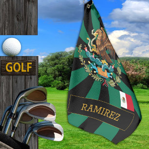 Mexico Golf & premium Mexican Flag green/ Patriots Golf Towel