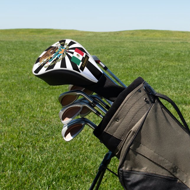 Mexico Golf & premium Mexican Flag / Patriots Head Cover (In Situ)