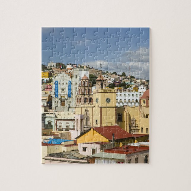 Mexico, Guanajuato State, Guanajuato. Basilica Jigsaw Puzzle (Vertical)