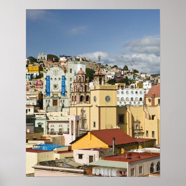 Mexico, Guanajuato State, Guanajuato. Basilica Poster (Front)