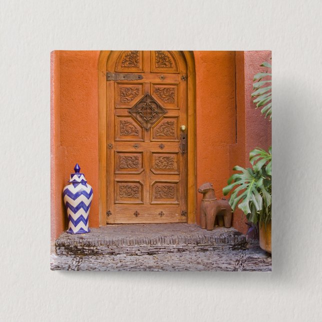 Mexico, Guanajuato state, San Miguel. Casa de la Pinback Button (Front)