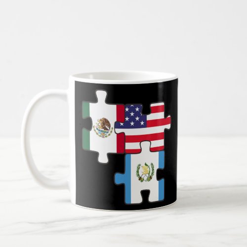 Mexico Guatemala And The Usa Puzzle Design  Coffee Mug