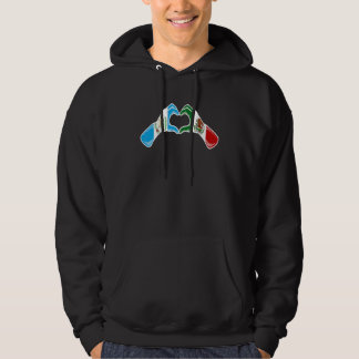 Mexico Guatemala Flag Mexican Guatemalan Heart Hoodie