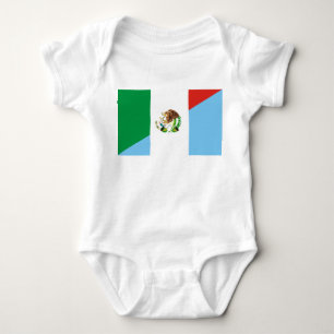 mexico guatemala half flag country symbol baby bodysuit