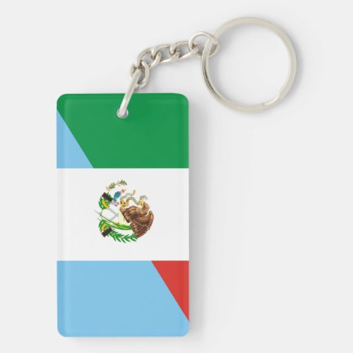 mexico guatemala half flag country symbol keychain