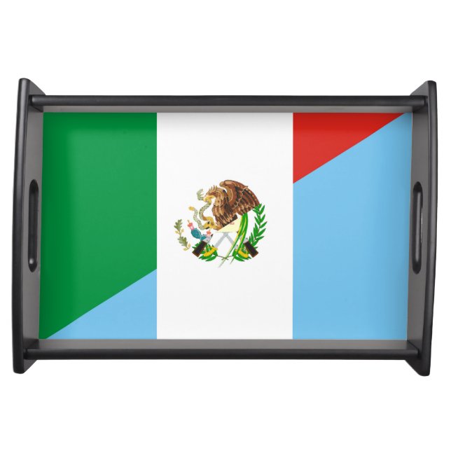 mexico guatemala half flag country symbol serving tray (Front)