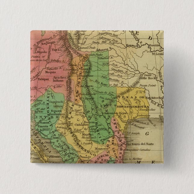 Mexico, Guatimala Pinback Button (Front)