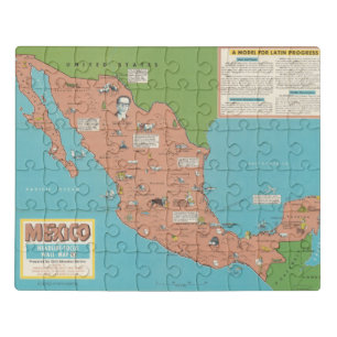 Mexico - Headline-Focus Wall Map Jigsaw Puzzle