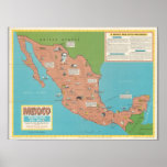 Mexico - Headline-Focus Wall Map Poster