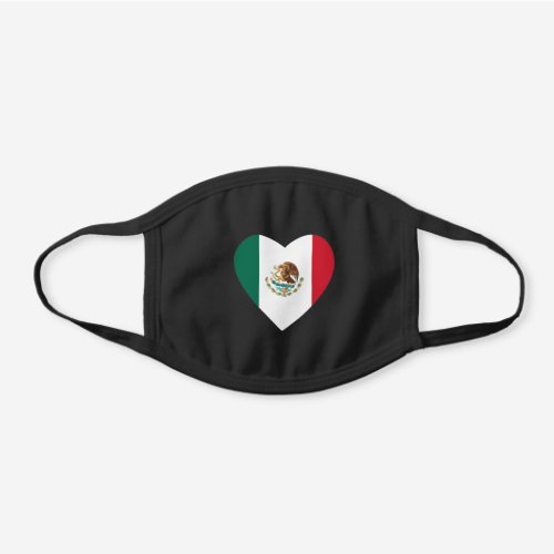 Mexico Heart Flag cotton face mask