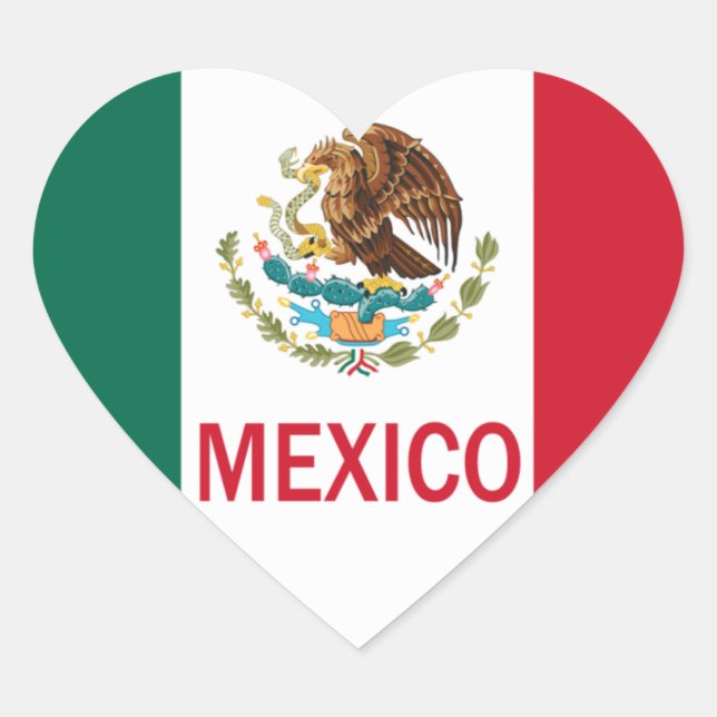 Mexico Heart Heart Sticker (Front)