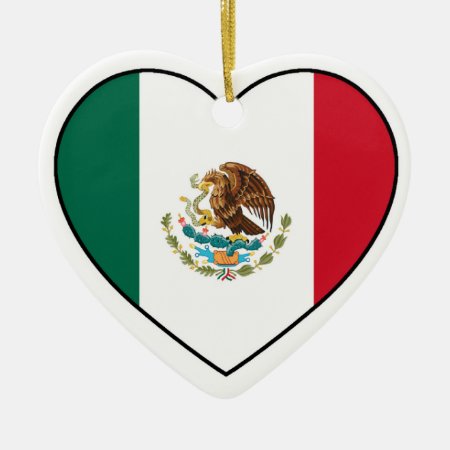 Mexico Heart Ornament For Christmas Tree