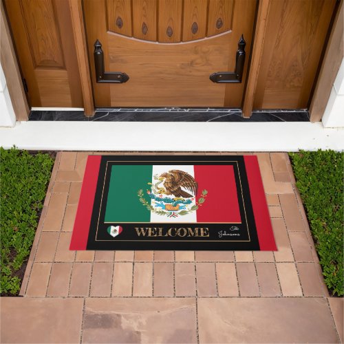 Mexico house mat Mexican Flag sports red Welcome Doormat