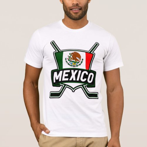 Mexico Ice Hockey Flag T_Shirt