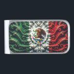 Mexico in Abstraction Silver Finish Money Clip<br><div class="desc">This stunning design is based on a modern rendering of the Mexican flag. Designed by a graphics professional with the assistance of a multi-million dollar AI based computer system; -This is a limited edition design of no more than 1000 units.</div>