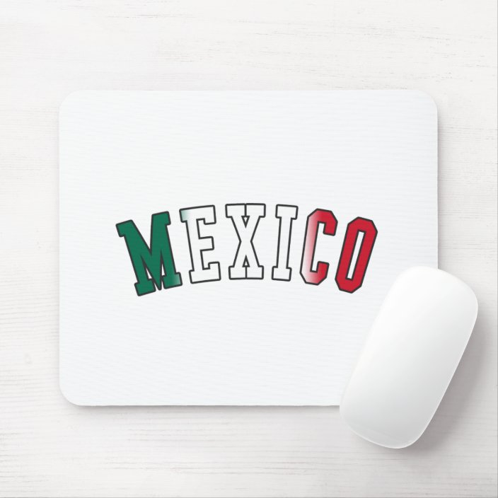 Mexico in National Flag Colors Mousepad
