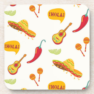 Mexico inspired Pattern Beverage Coaster