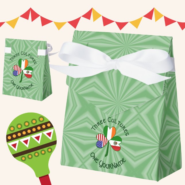 Mexico Ireland USA Shamrock Flag Favor Boxes (Creator Uploaded)