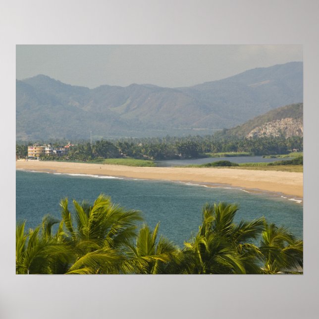Mexico, Jalisco, Barra de Navidad. Town Beach Poster (Front)