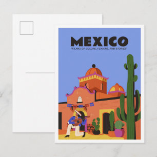 Mexico Land of Colors, Flavors and Stories Postcard