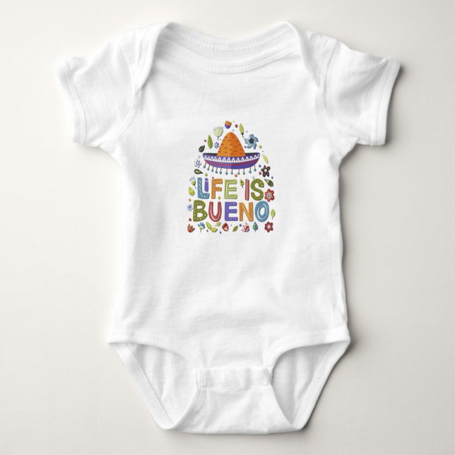 Mexico - Life Is Bueno - light Baby Bodysuit (Front)