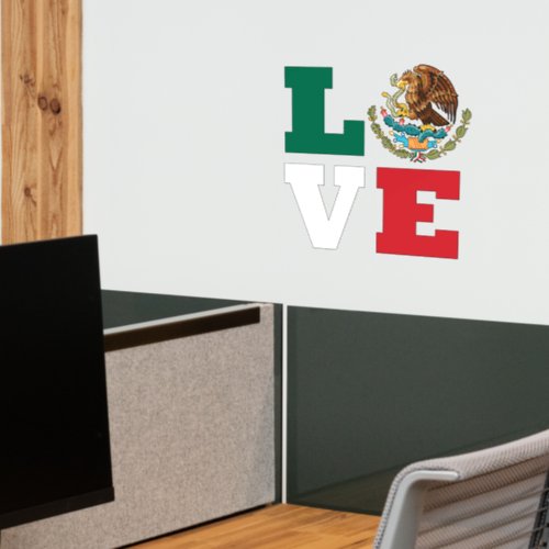 Mexico LOVE Mexican Pride National Coat of Arms Wall Decal