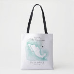 Mexico Map | Cabo | Destination Wedding Welcome Tote Bag<br><div class="desc">This tote bag is the perfect way to welcome guests to your destination wedding! It features a map of Mexico on a watercolor background with a little heart on the map near Los Cabos. There is text that reads "Welcome to Cabo San Lucas." You can personalize with your names, location...</div>