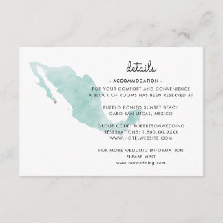 Mexico Map | Cabo | Details Enclosure Card