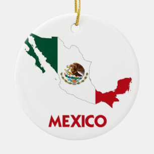 MEXICO MAP CERAMIC ORNAMENT