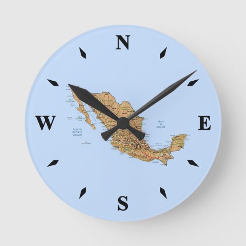 Mexico Map Clock