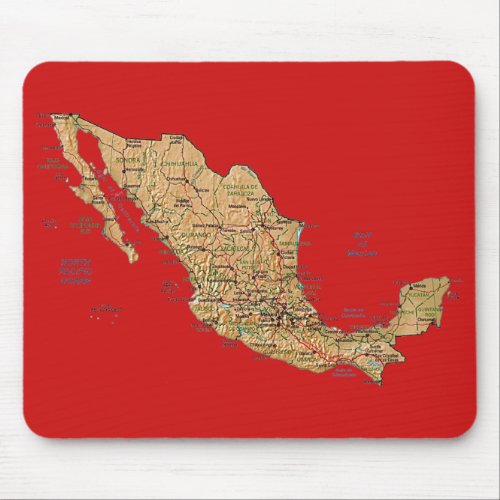 Mexico Map Mousepad