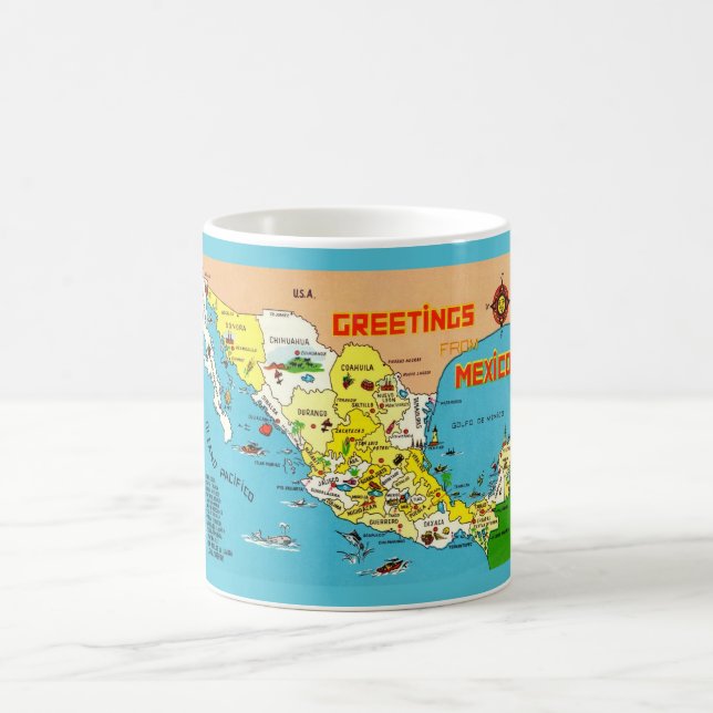 Mexico Map Mug (Center)