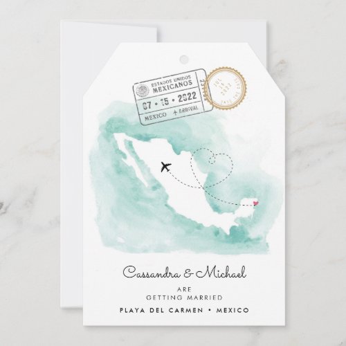 Mexico Map  Playa del Carmen Destination Wedding