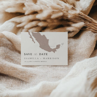 Mexico Map Save the Date Template